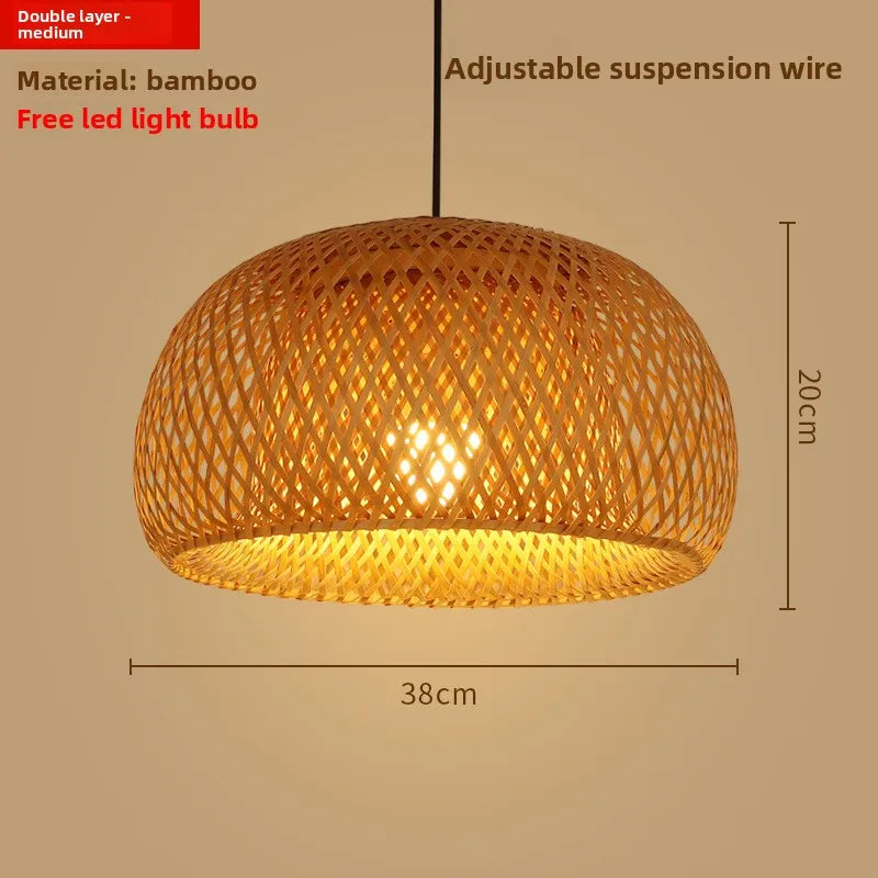 Zen Bamboo Chandelier | 80+ Woven Styles | Home & Commercial Use