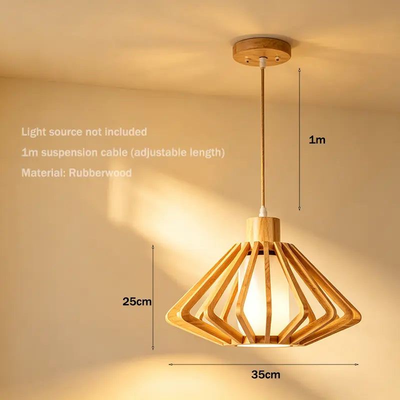 Natural Wood Tea Room Light