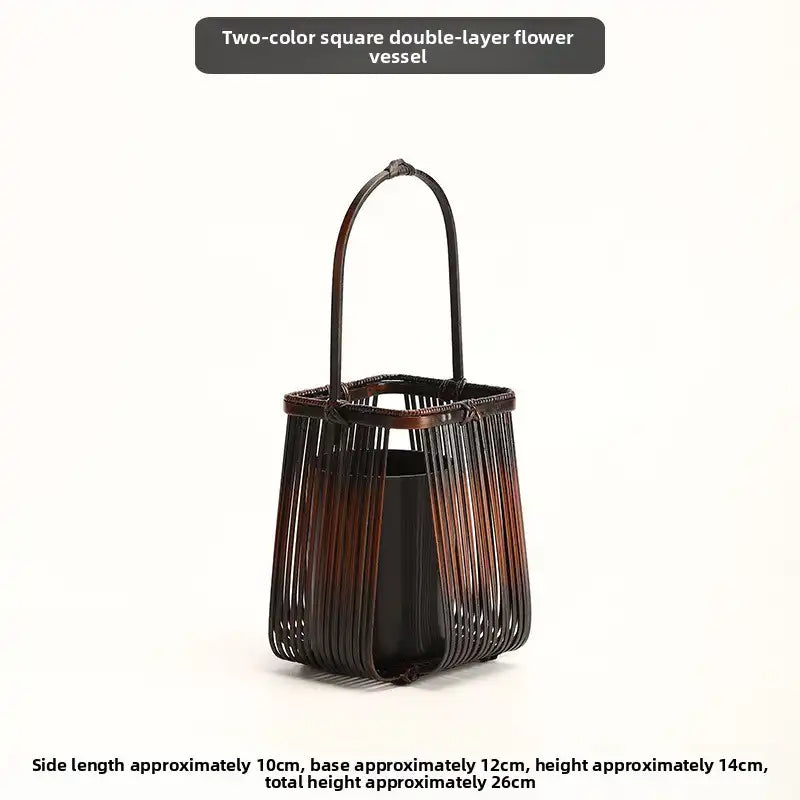 Handwoven Bamboo Zen Flower Vase – 29 Styles Available