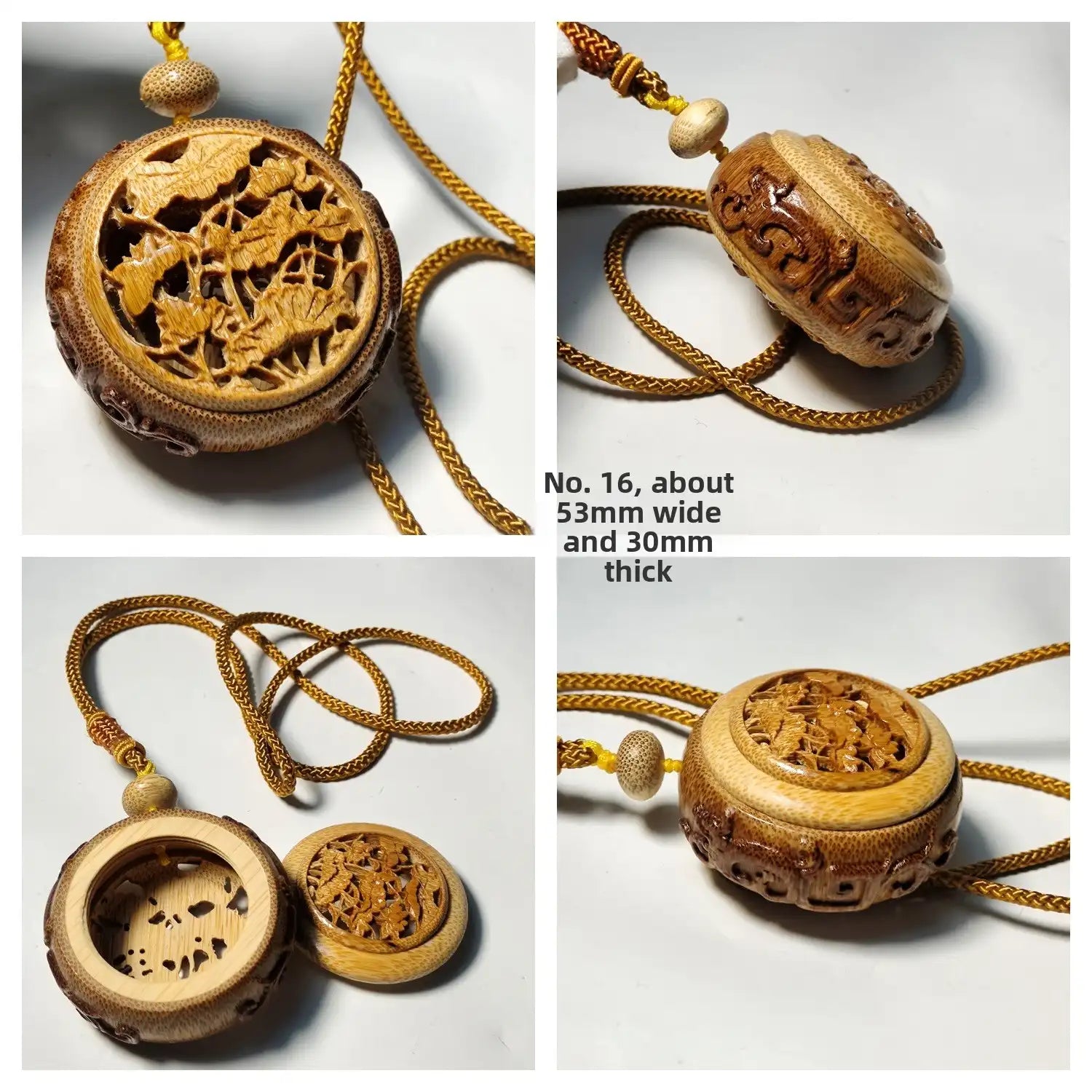 Solid Bamboo Root Pendant – Handcrafted (11 Styles)