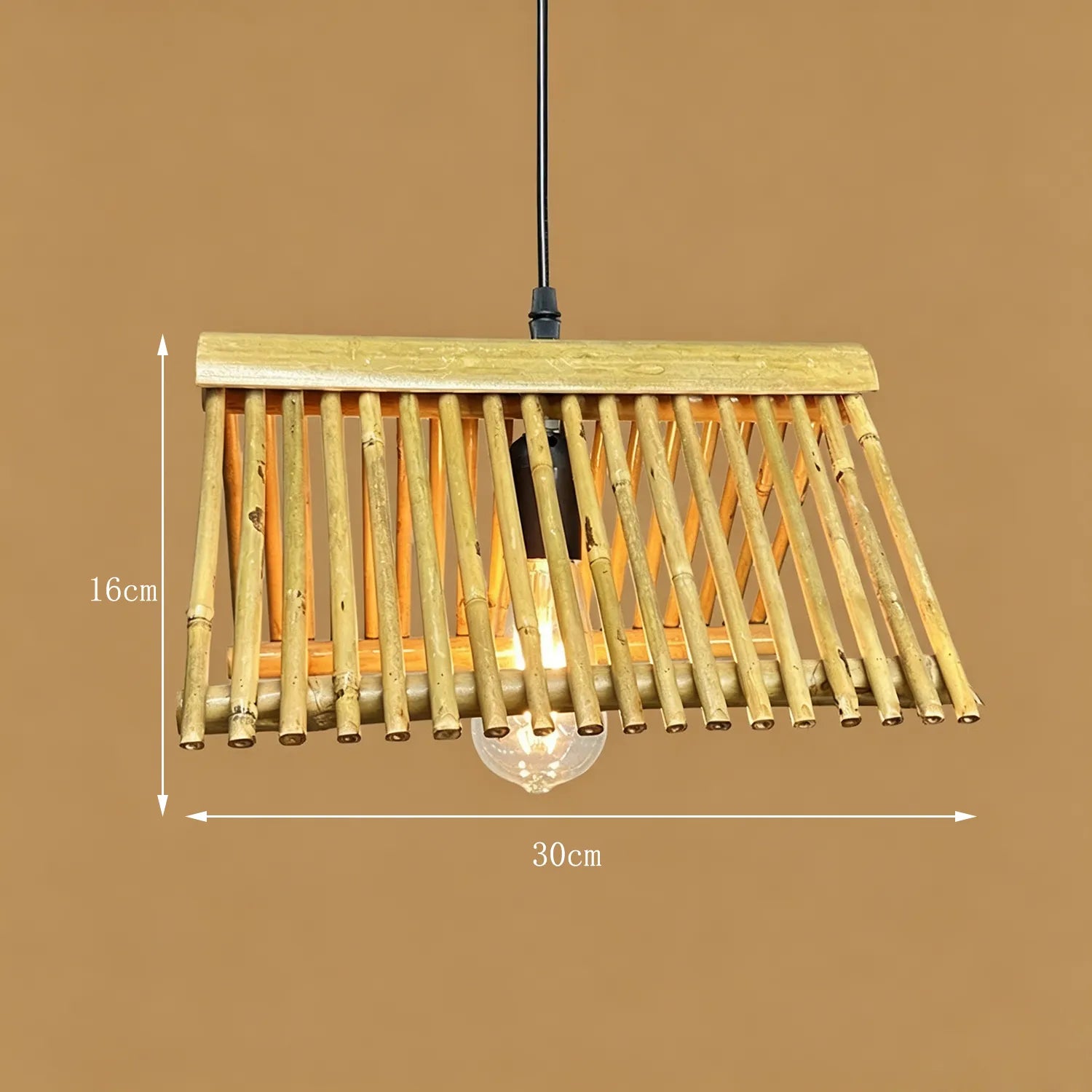 Bamboo Wabi Sabi Wall Pendant Lamp| Zen Ambient Light|16 Options Available