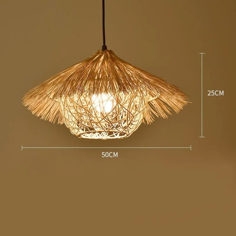 Zen Bamboo Pendant Lamp | 10 Woven Styles | Home & Commercial Use