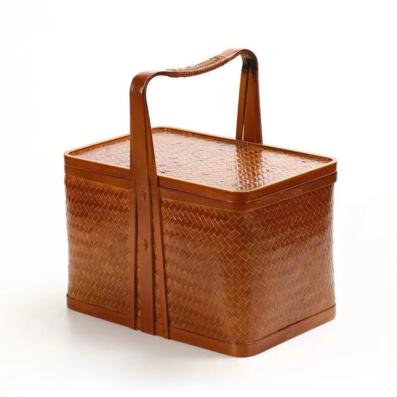 Handwoven Bamboo Tiered Storage Basket Box|11 Options Available