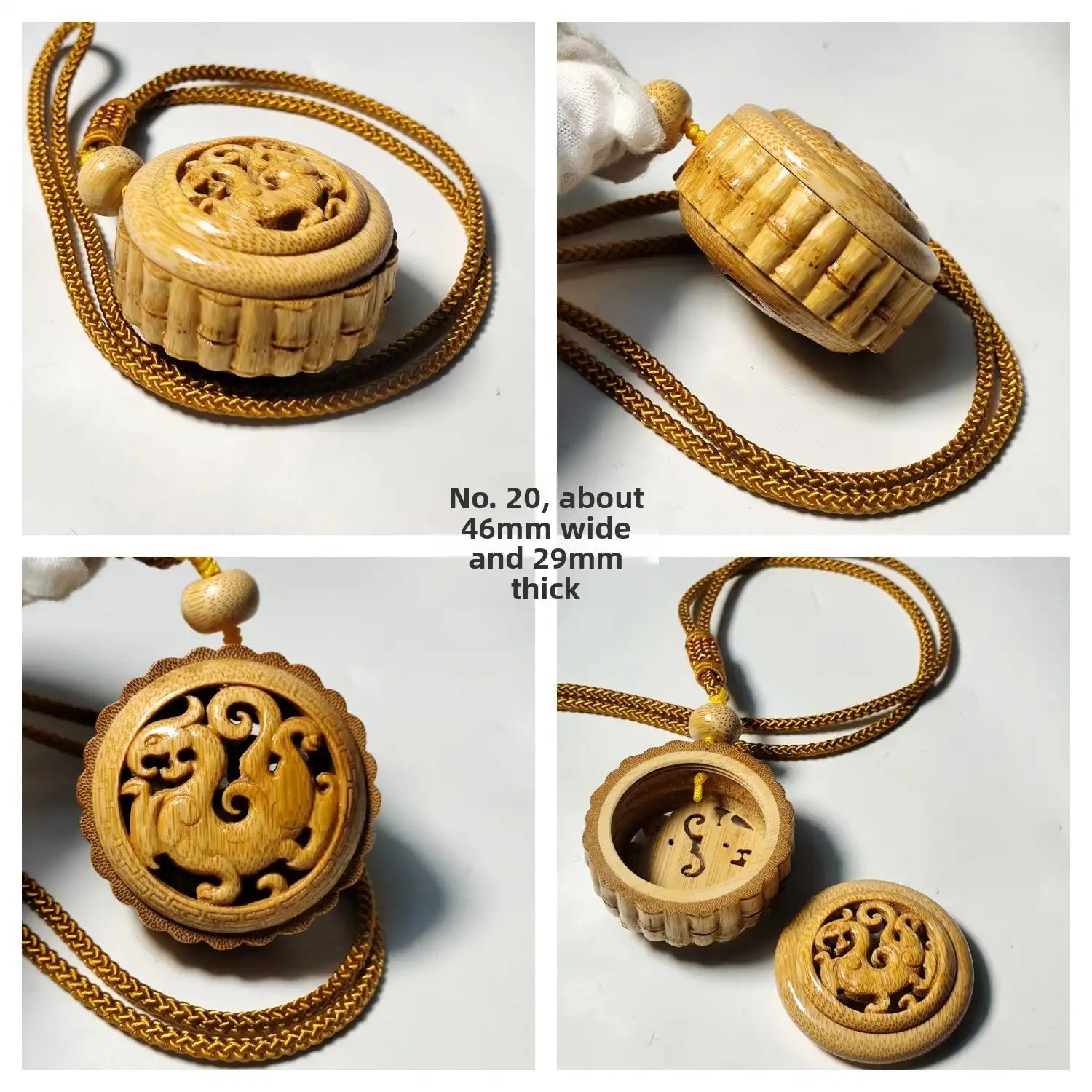 Solid Bamboo Root Pendant – Handcrafted (11 Styles)