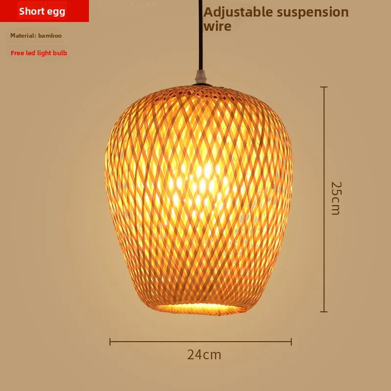 Zen Bamboo Chandelier | 80+ Woven Styles | Home & Commercial Use