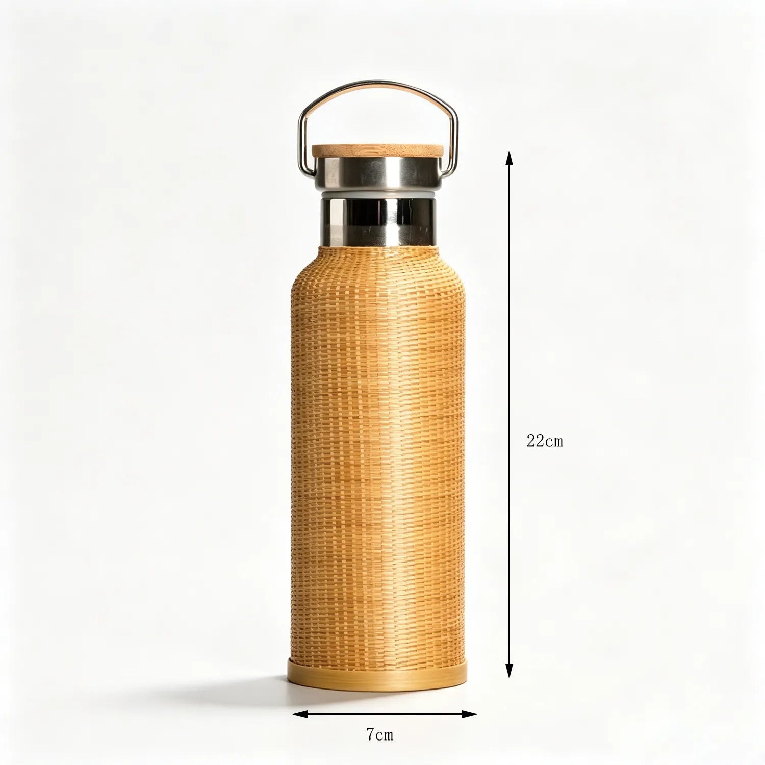 Vintage Bamboo Woven Insulated Travel Mug|11 Options Available