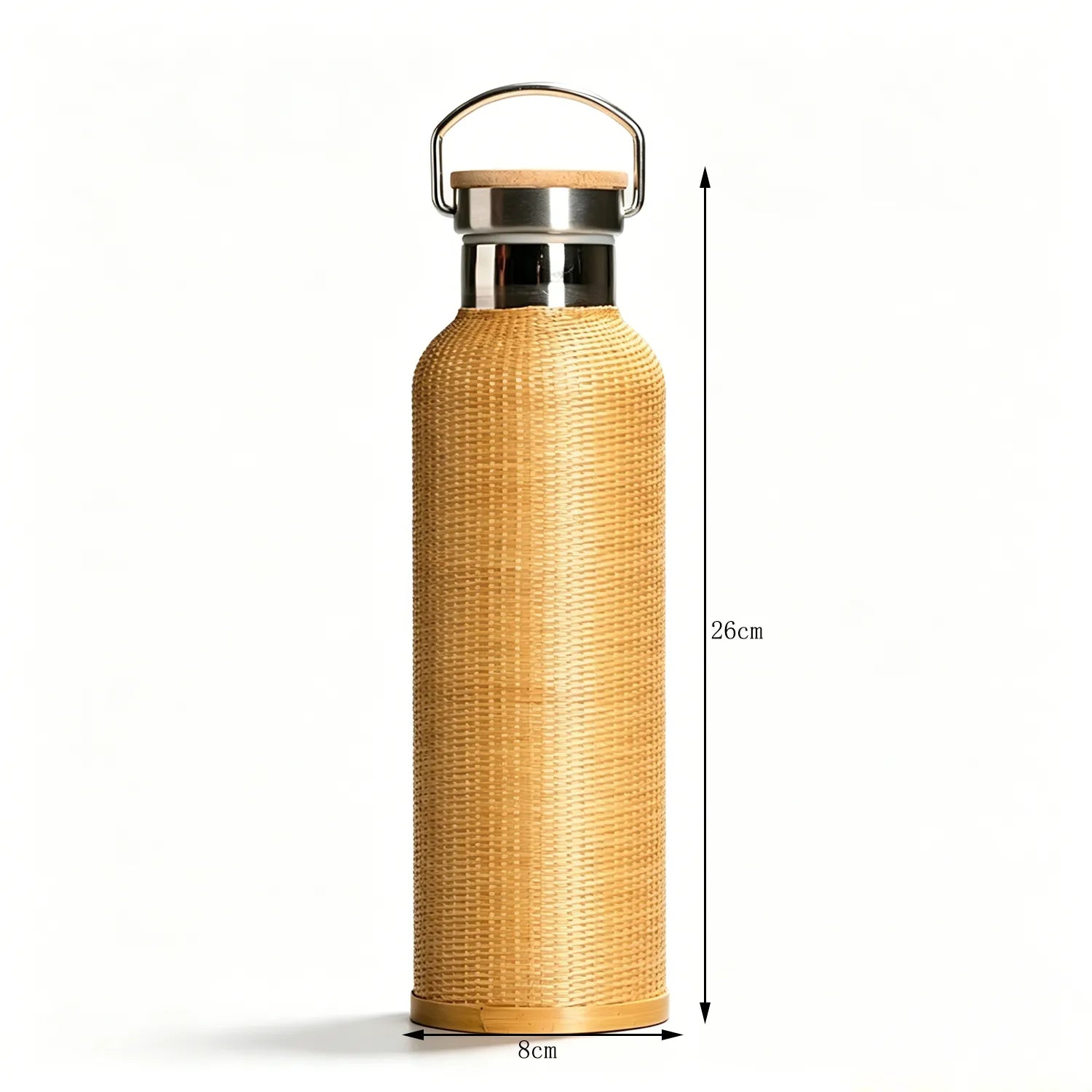 Vintage Bamboo Woven Insulated Travel Mug|11 Options Available