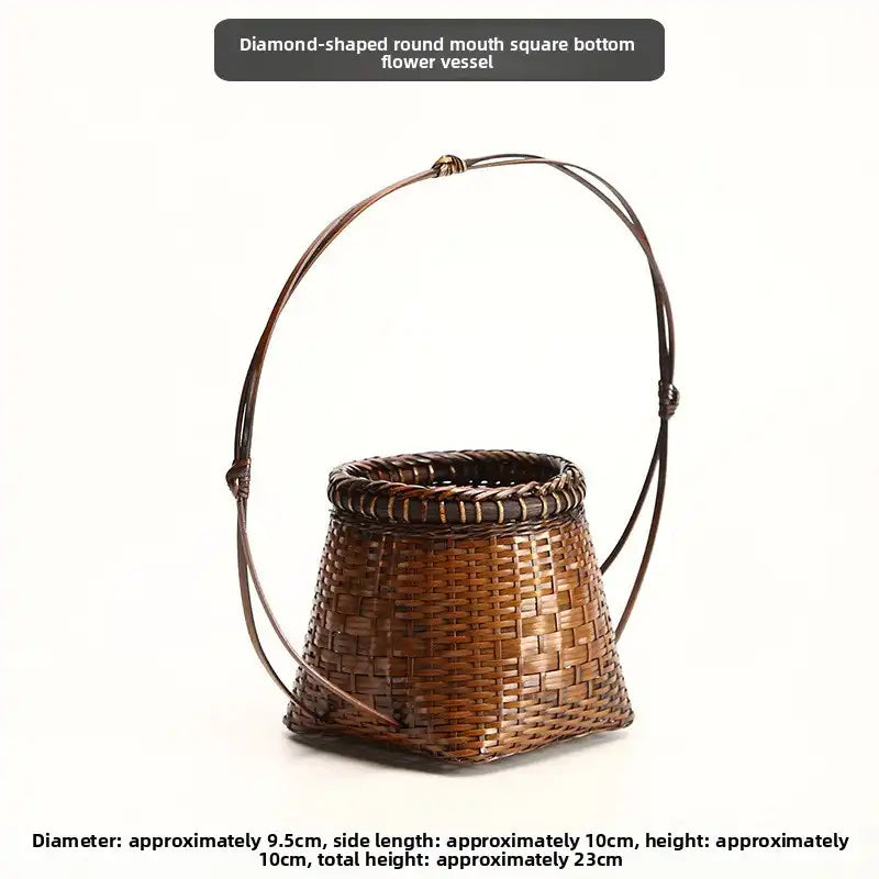 Handwoven Bamboo Zen Flower Vase – 29 Styles Available