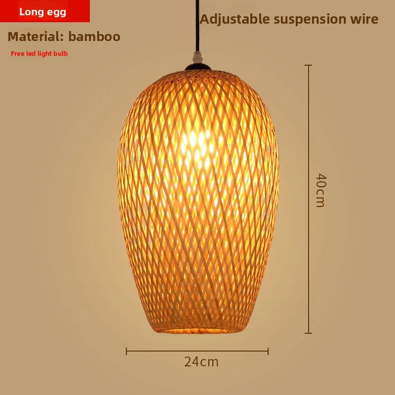 Zen Bamboo Chandelier | 80+ Woven Styles | Home & Commercial Use