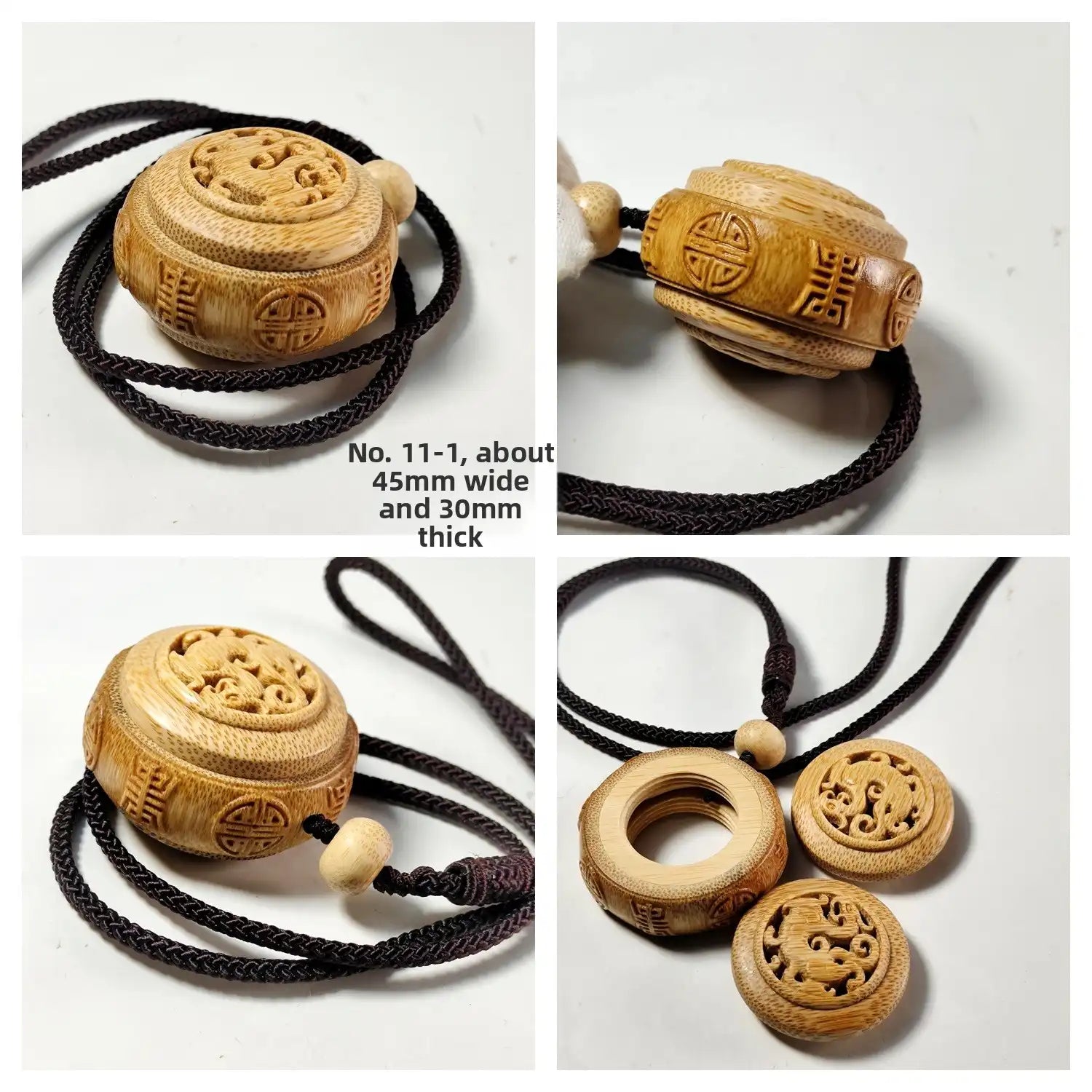 Solid Bamboo Root Pendant – Handcrafted (11 Styles)