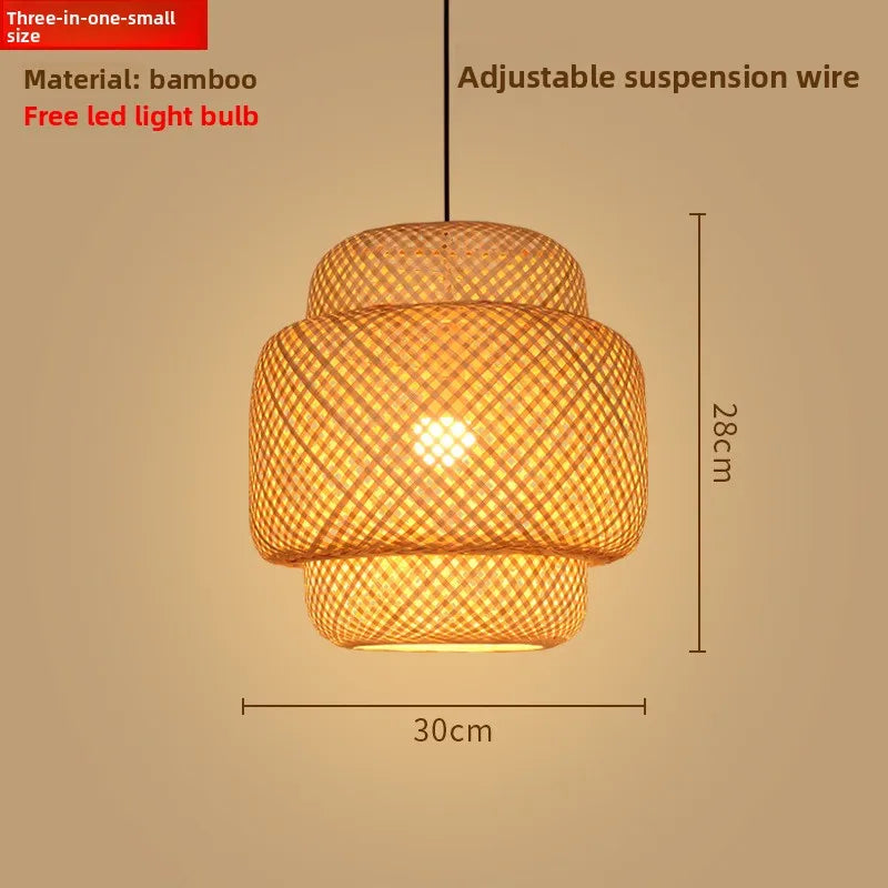 Zen Bamboo Chandelier | 80+ Woven Styles | Home & Commercial Use