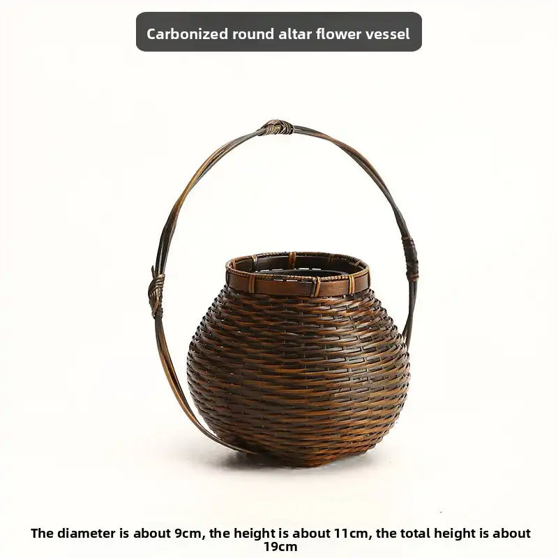 Handwoven Bamboo Zen Flower Vase – 29 Styles Available