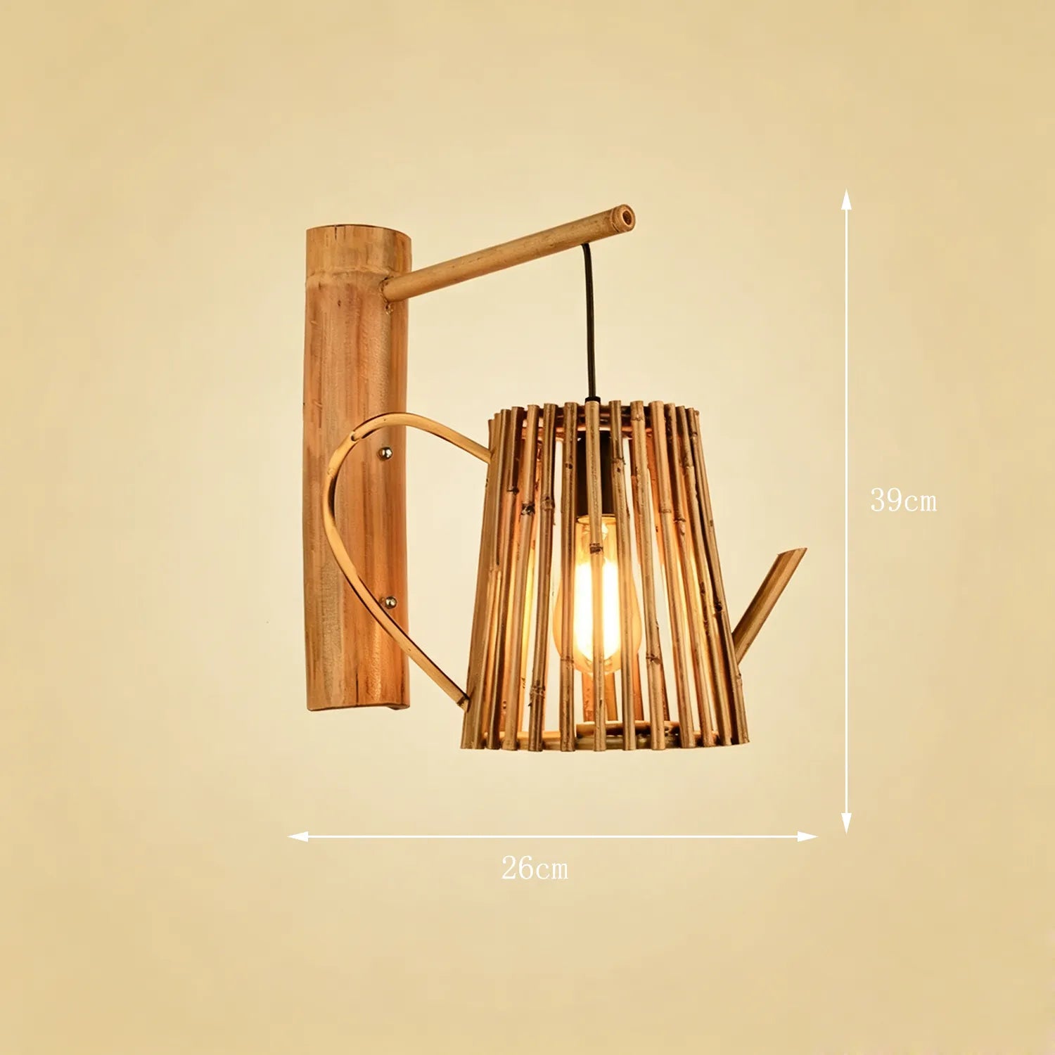 Bamboo Wabi Sabi Wall Pendant Lamp| Zen Ambient Light|16 Options Available