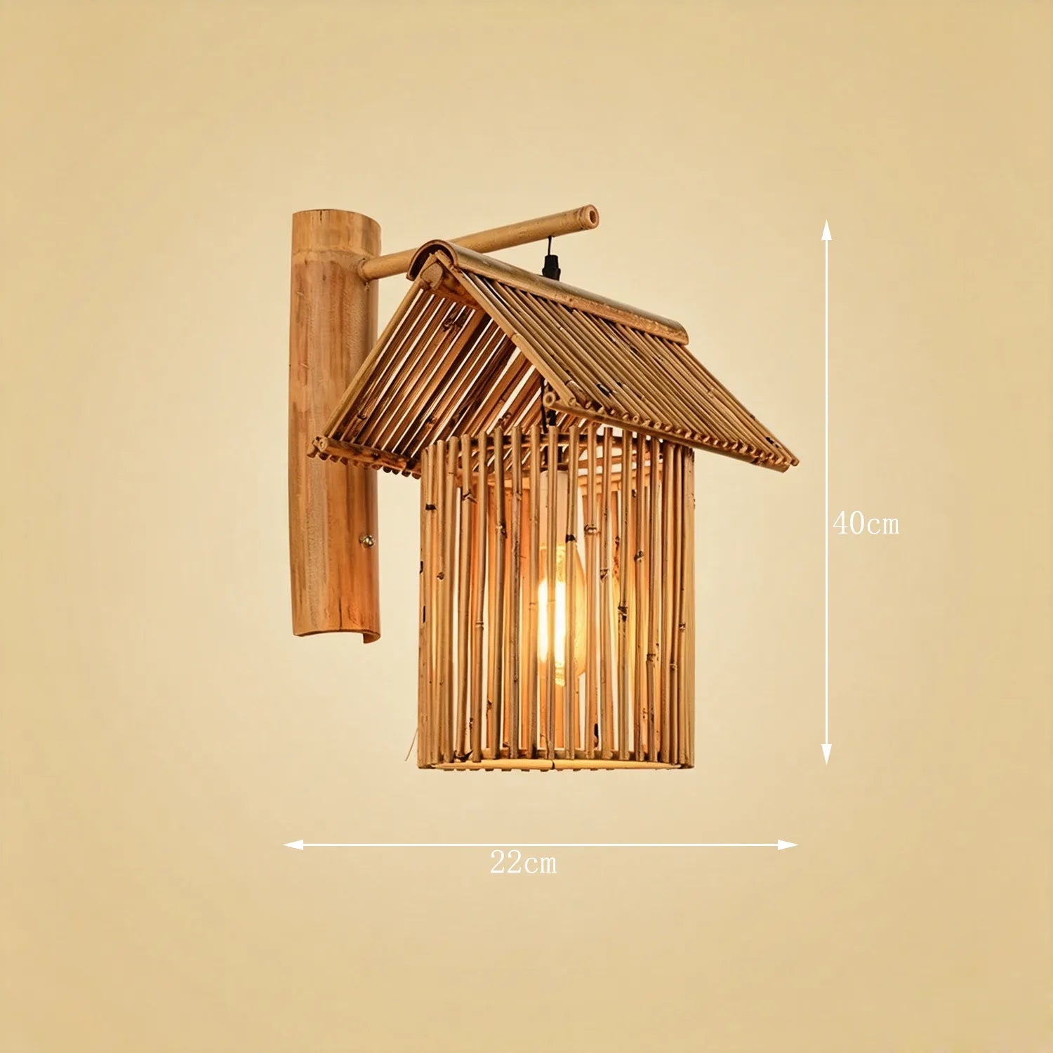 Bamboo Wabi Sabi Wall Pendant Lamp| Zen Ambient Light|16 Options Available