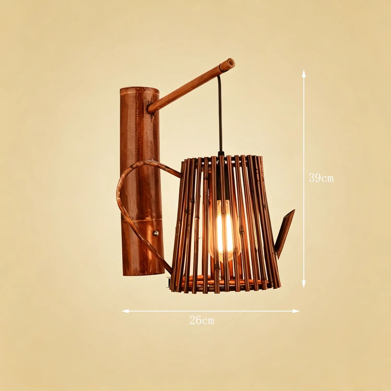 Bamboo Wabi Sabi Wall Pendant Lamp| Zen Ambient Light|16 Options Available