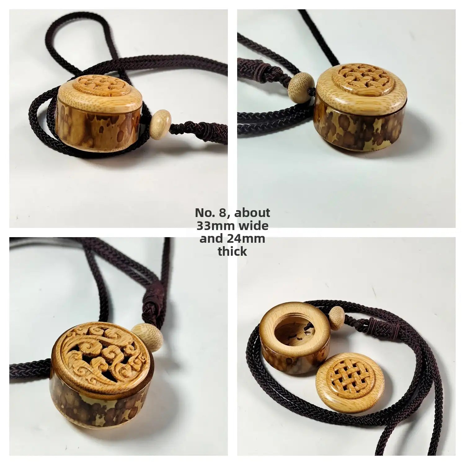 Solid Bamboo Root Pendant – Handcrafted (11 Styles)