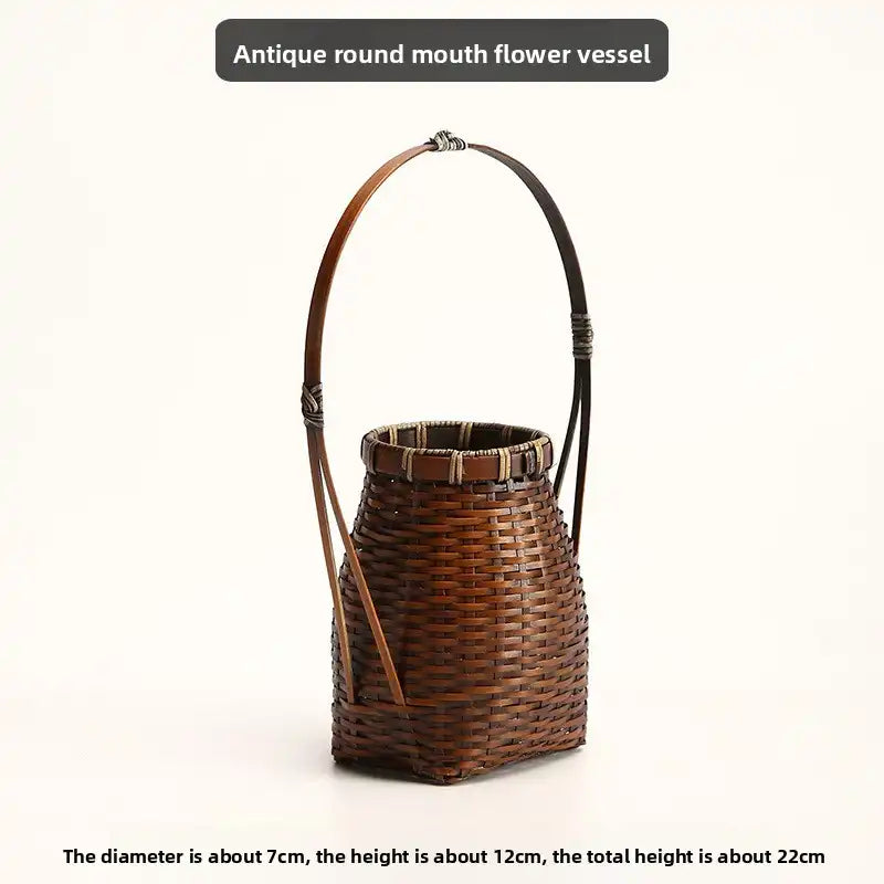 Handwoven Bamboo Zen Flower Vase – 29 Styles Available