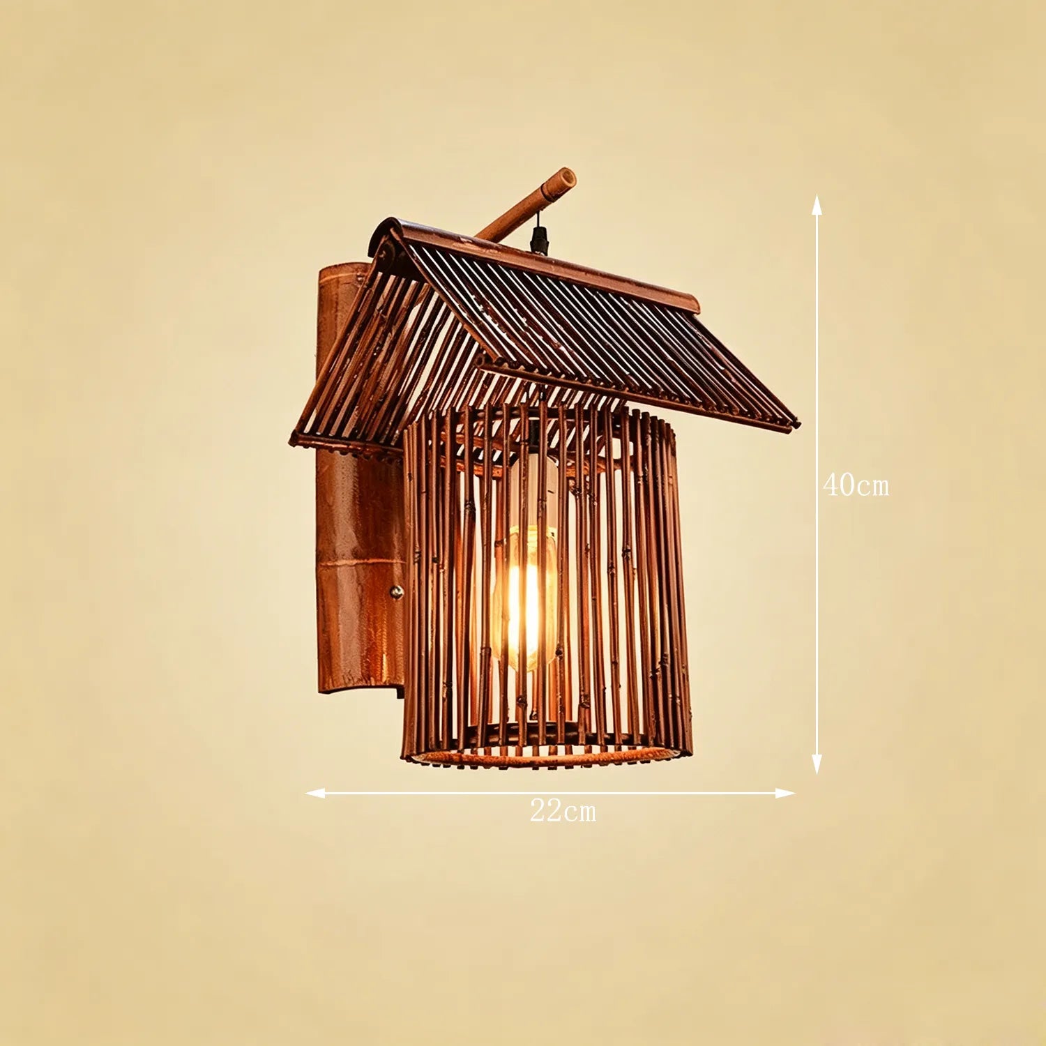 Bamboo Wabi Sabi Wall Pendant Lamp| Zen Ambient Light|16 Options Available