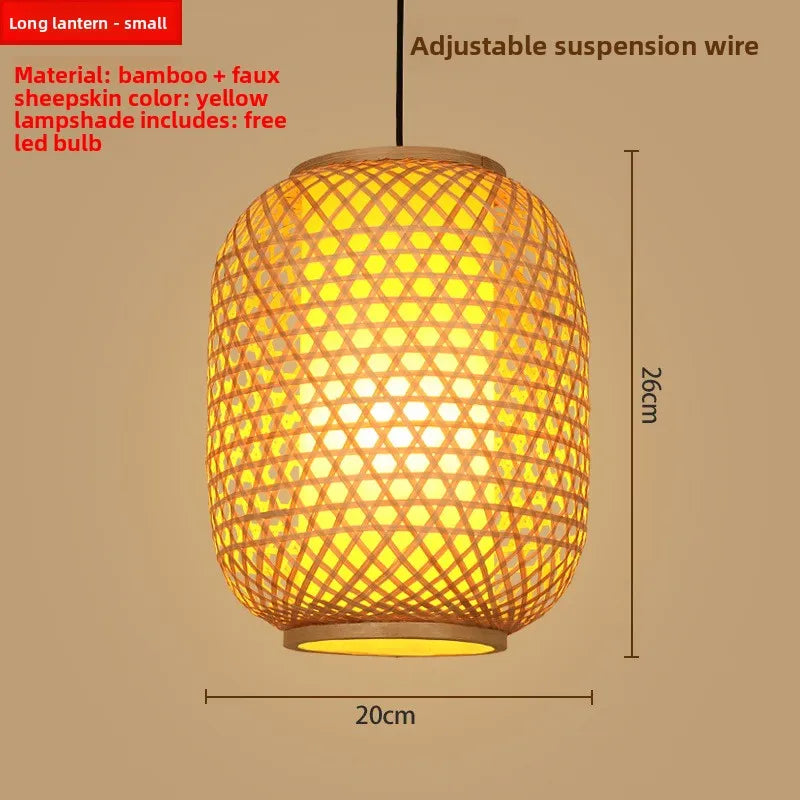Zen Bamboo Chandelier | 80+ Woven Styles | Home & Commercial Use