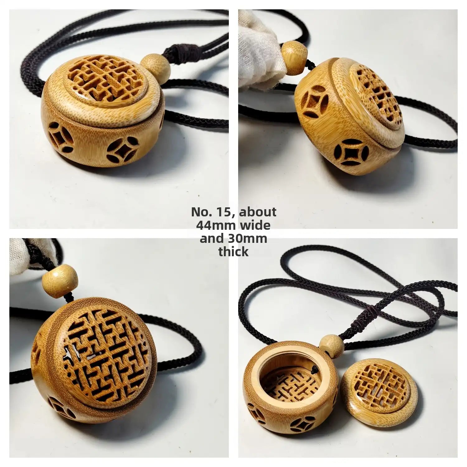 Solid Bamboo Root Pendant – Handcrafted (11 Styles)