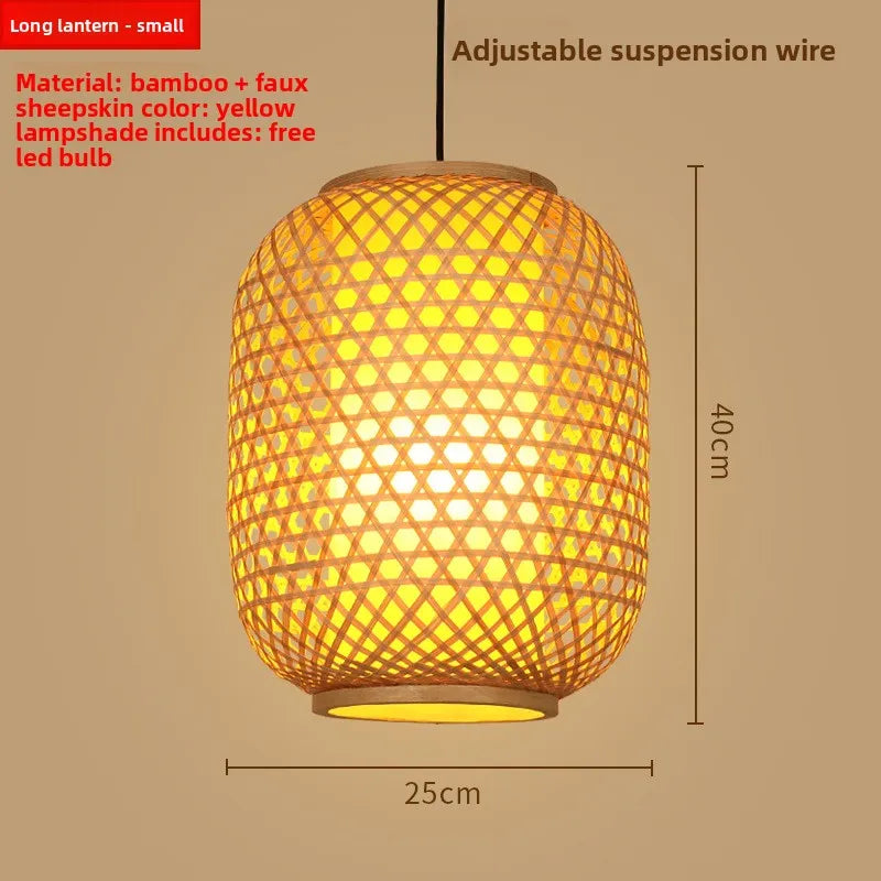 Zen Bamboo Chandelier | 80+ Woven Styles | Home & Commercial Use