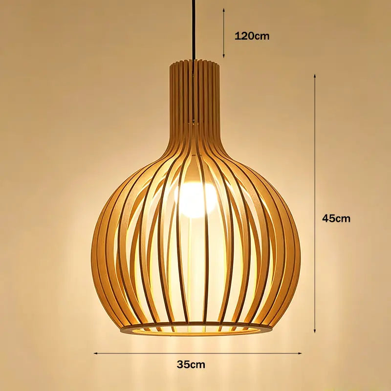 Minimalist Wood Pendant Light|12 Options Available
