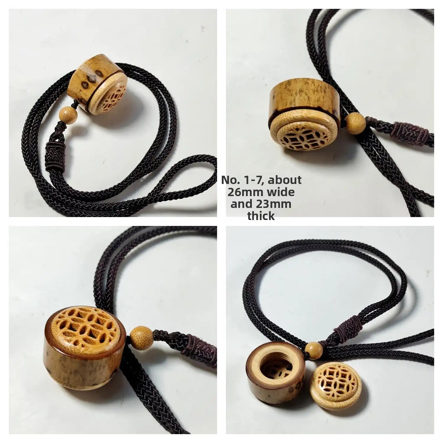 Solid Bamboo Root Pendant – Handcrafted (11 Styles)