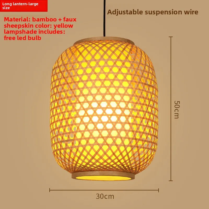 Zen Bamboo Chandelier | 80+ Woven Styles | Home & Commercial Use