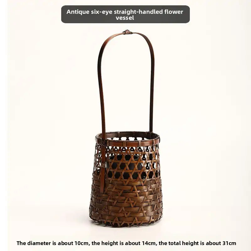 Handwoven Bamboo Zen Flower Vase – 29 Styles Available