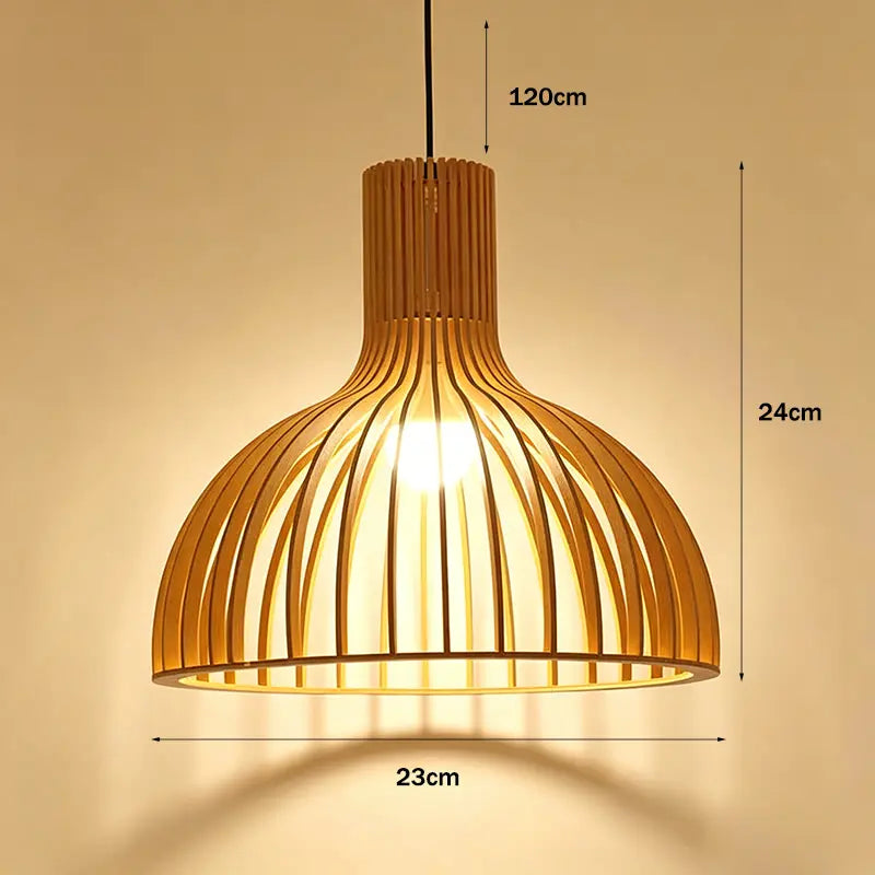 Minimalist Wood Pendant Light|12 Options Available