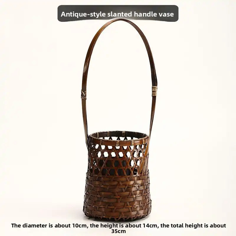 Handwoven Bamboo Zen Flower Vase – 29 Styles Available