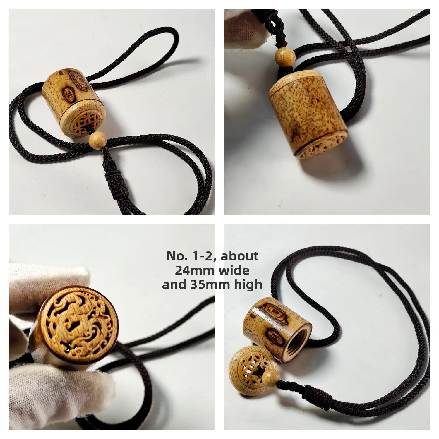 Solid Bamboo Root Pendant – Handcrafted (11 Styles)