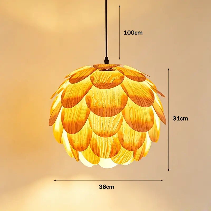 Warm Wood Pendant Lamp