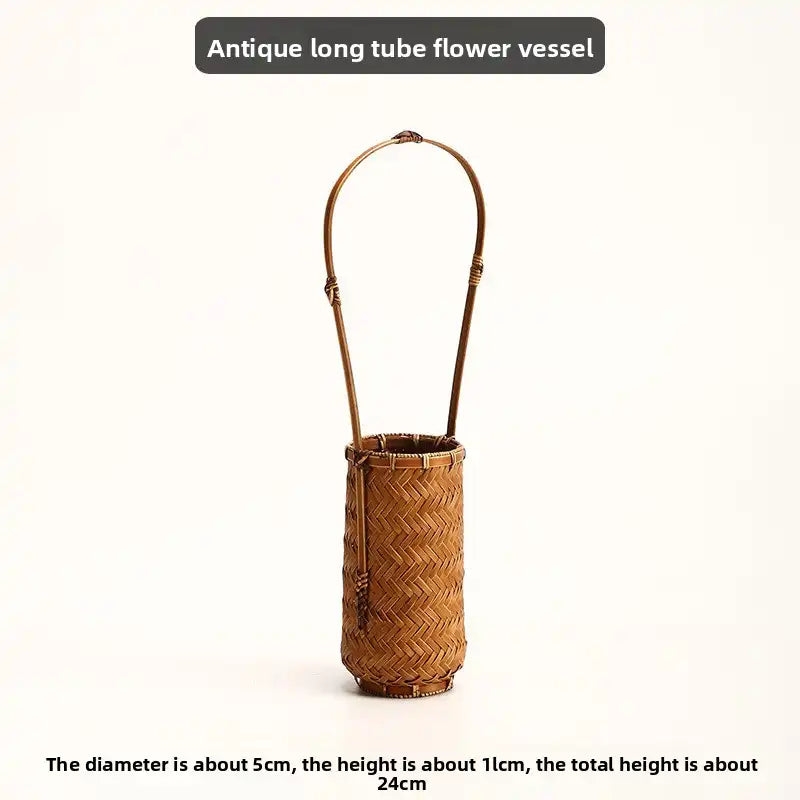 Handwoven Bamboo Zen Flower Vase – 29 Styles Available