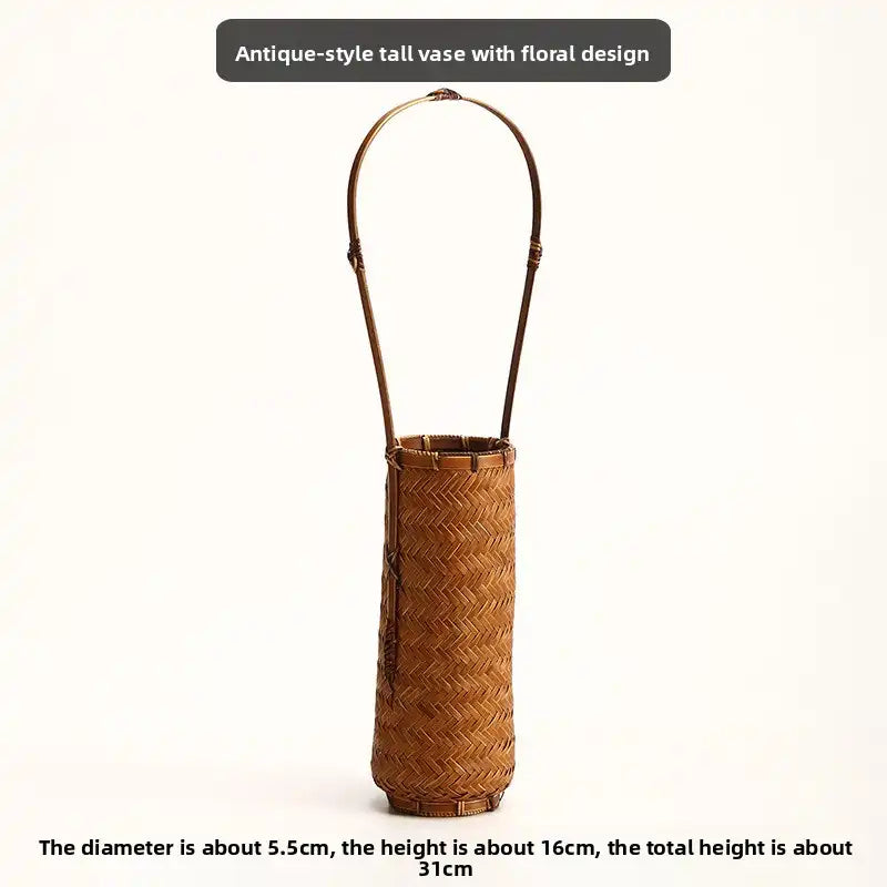 Handwoven Bamboo Zen Flower Vase – 29 Styles Available