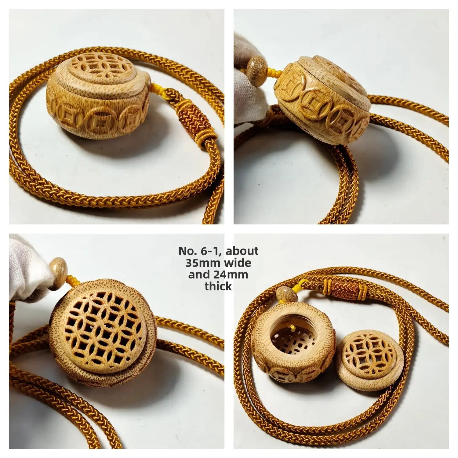 Solid Bamboo Root Pendant – Handcrafted (11 Styles)