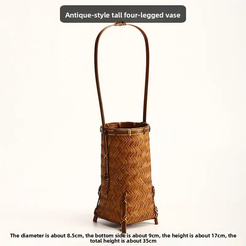 Handwoven Bamboo Zen Flower Vase – 29 Styles Available