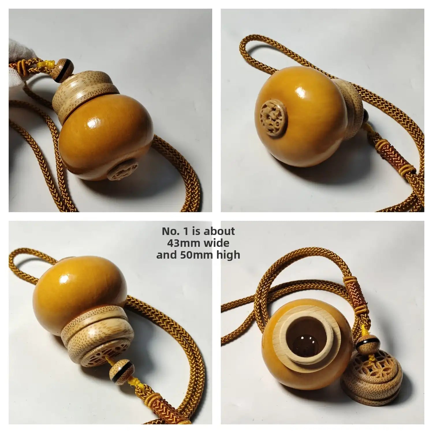 Solid Bamboo Root Pendant – Handcrafted (11 Styles)