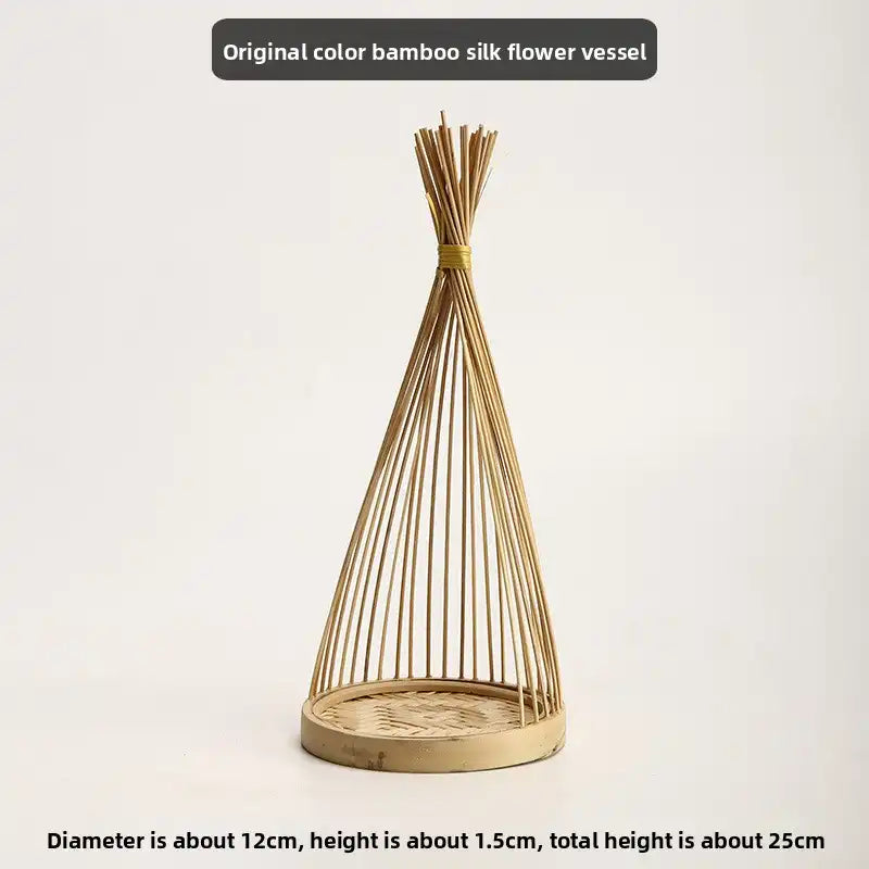 Handwoven Bamboo Zen Flower Vase – 29 Styles Available