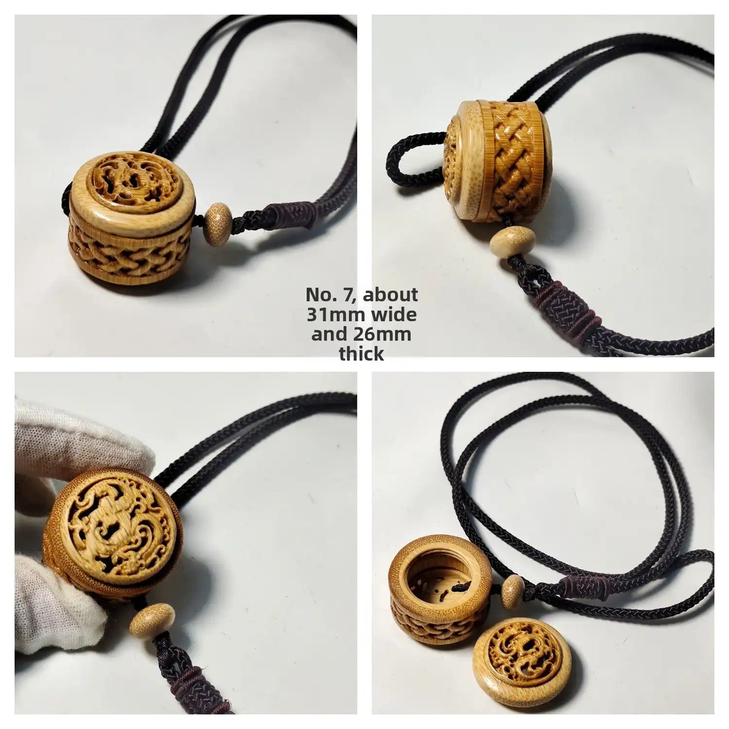 Solid Bamboo Root Pendant – Handcrafted (11 Styles)