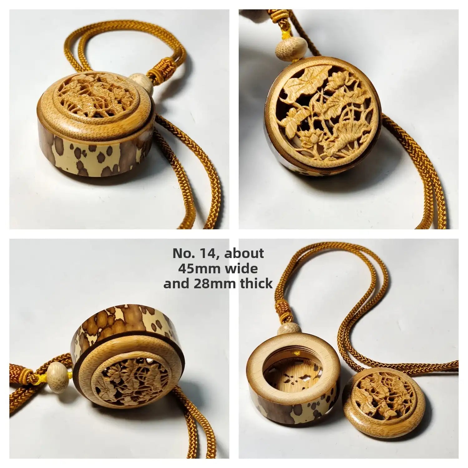 Solid Bamboo Root Pendant – Handcrafted (11 Styles)