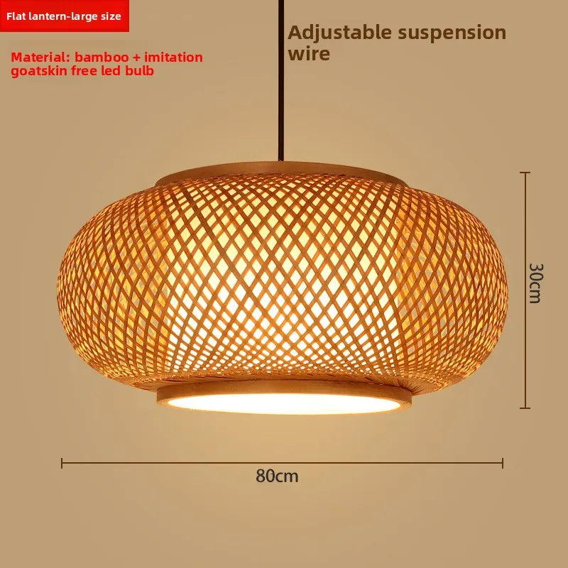 Zen Bamboo Chandelier | 80+ Woven Styles | Home & Commercial Use