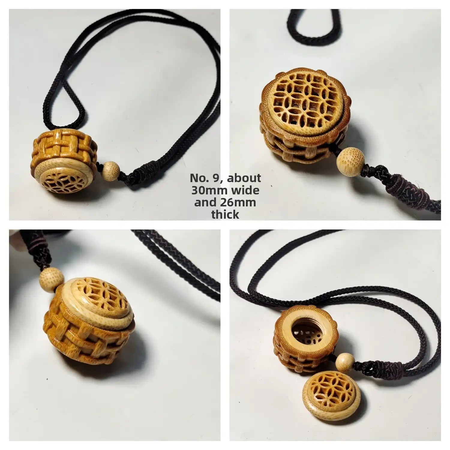 Solid Bamboo Root Pendant – Handcrafted (11 Styles)