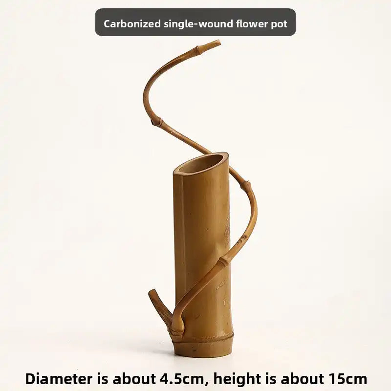 Handwoven Bamboo Zen Flower Vase – 29 Styles Available