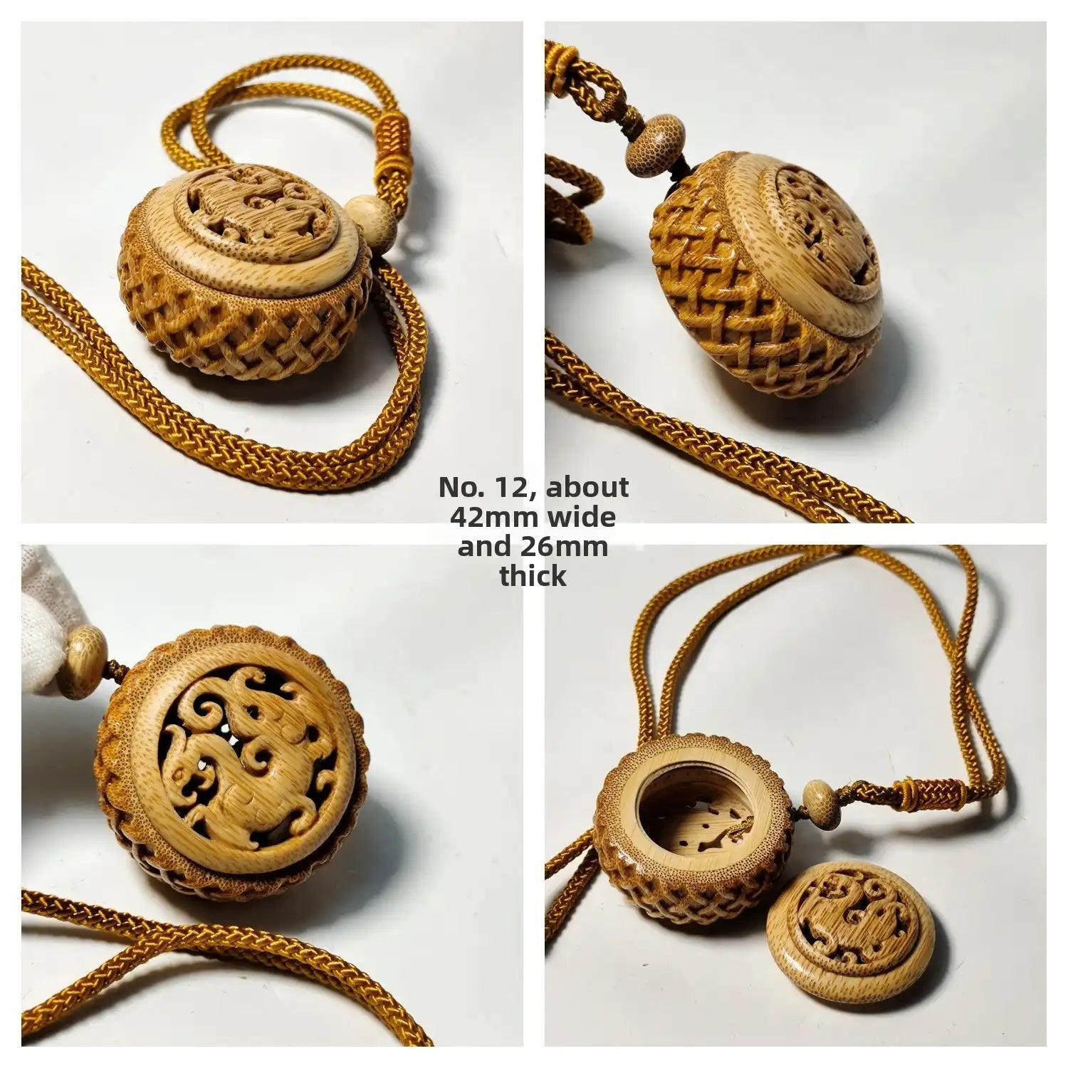 Solid Bamboo Root Pendant – Handcrafted (11 Styles)