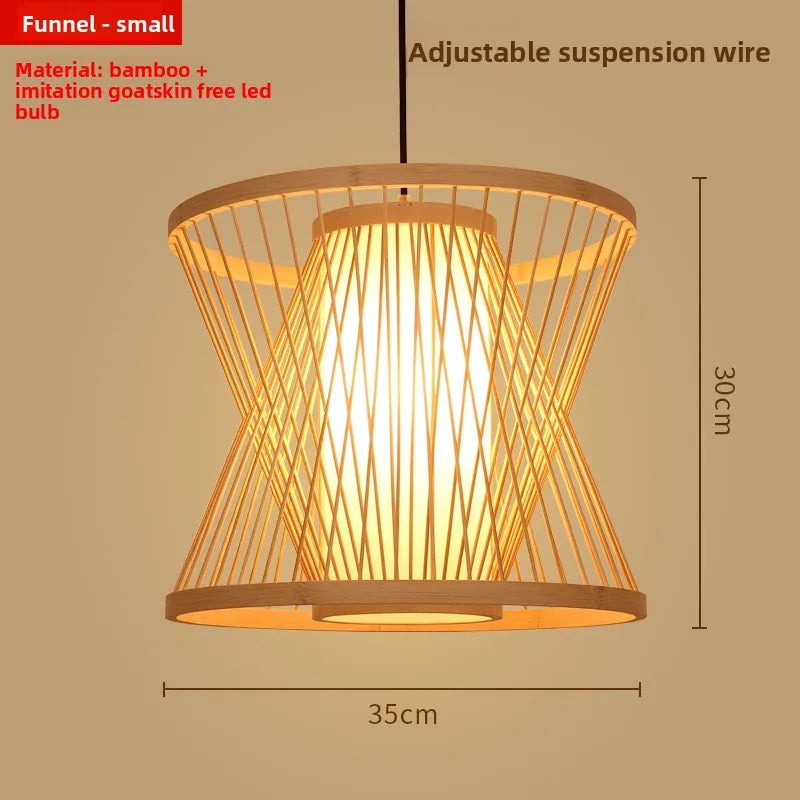 Zen Bamboo Chandelier | 80+ Woven Styles | Home & Commercial Use