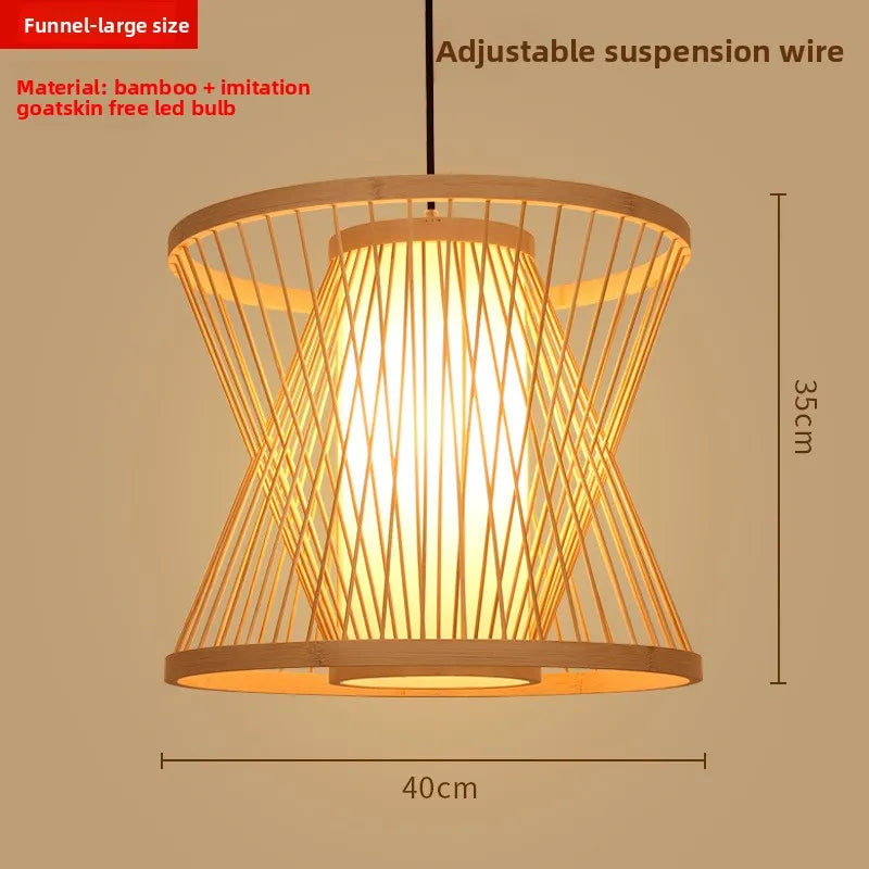 Zen Bamboo Chandelier | 80+ Woven Styles | Home & Commercial Use
