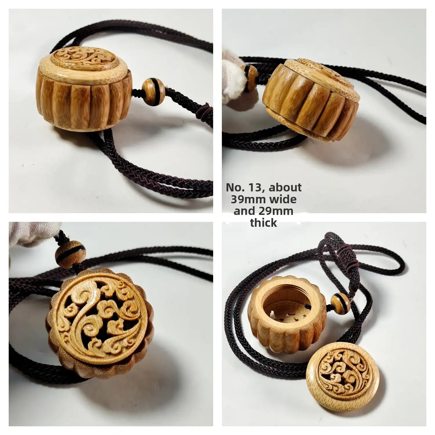 Solid Bamboo Root Pendant – Handcrafted (11 Styles)