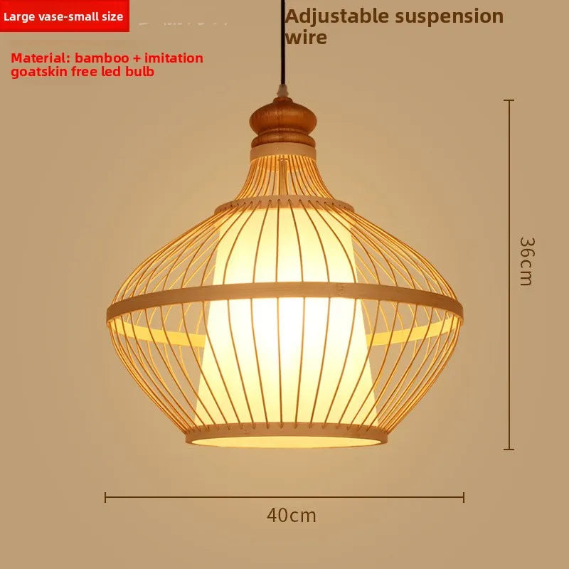 Zen Bamboo Chandelier | 80+ Woven Styles | Home & Commercial Use