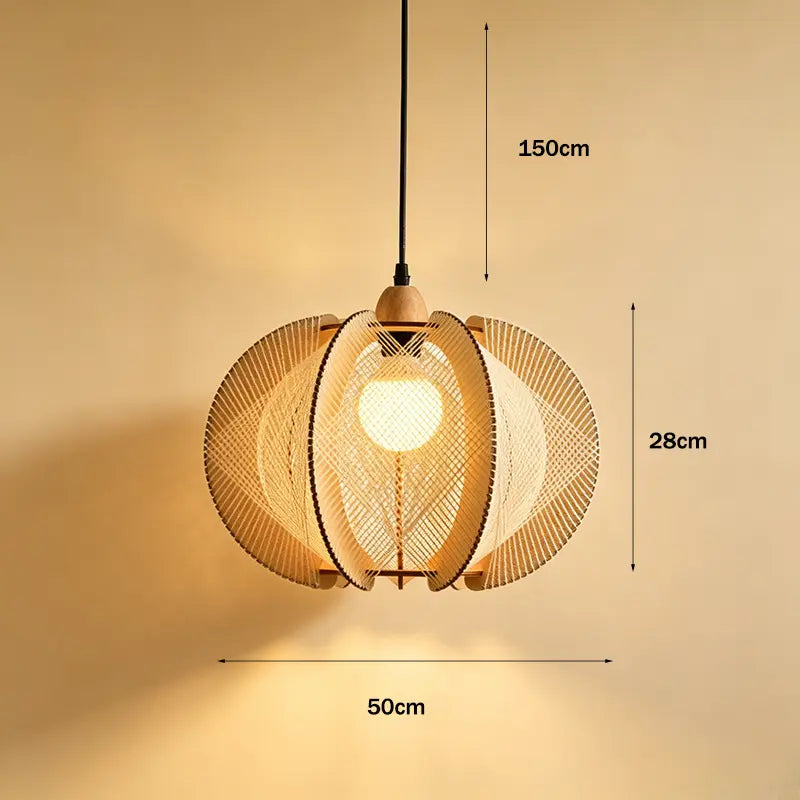 Natural Rope Wooden Pendant Light